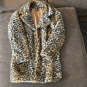 Leopard print coat